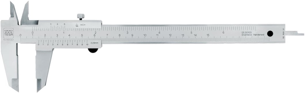 Posuvné měřítko s noniem 0-150/0,05 mm | 1/128 palce TESA