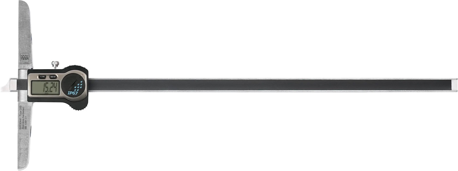 Posuvný hloubkoměr digitální 0-300 mm s plochým dotekem TESA IP67