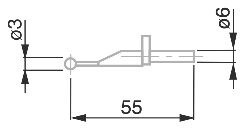 Dotek s kuličkou pr. 3 mm