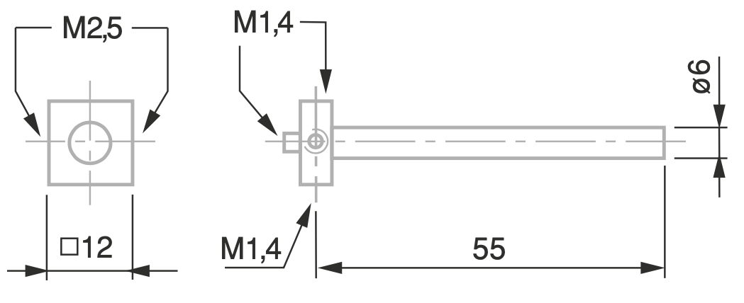Držák doteků křížový M1,4 a M2,5
