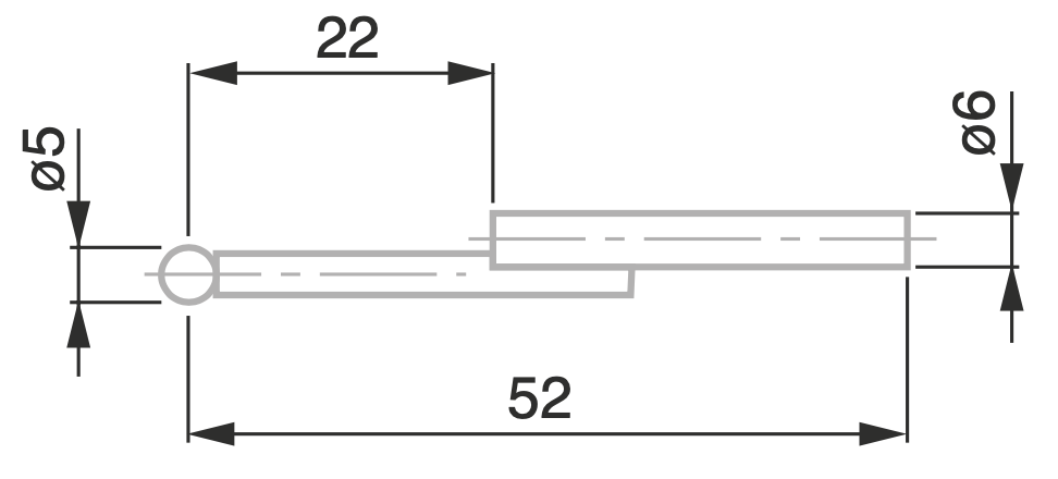 Dotek s kuličkou pr. 5 mm