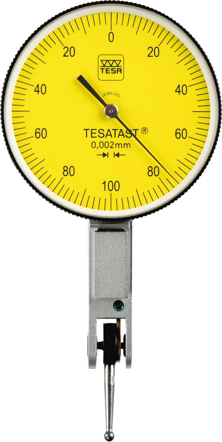 Úchylkoměr páčkový ±0,1/0,002 mm TESATAST horizontální
