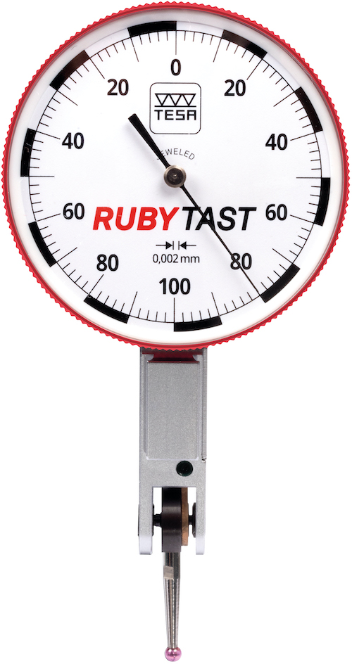Úchylkoměr páčkový ±0,1/0,002 mm TESA RUBYTAST horizontální