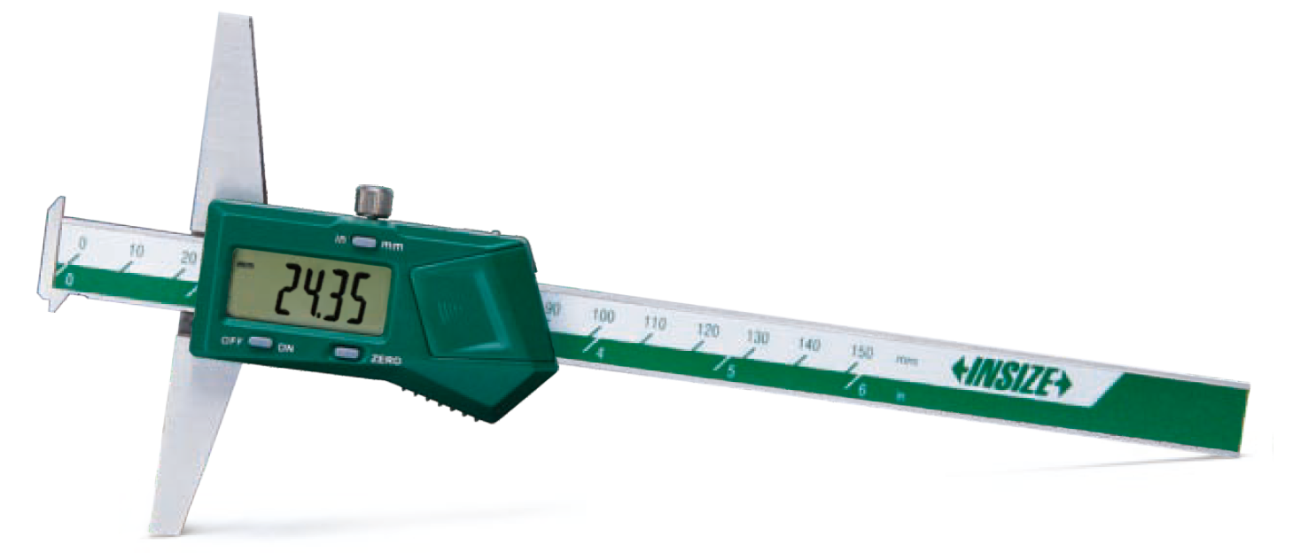 Posuvný hloubkoměr digitální 0-150 mm se dvěma háky INSIZE