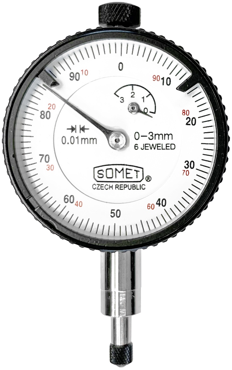 Úchylkoměr číselníkový 0-3/0,01 mm SOMET