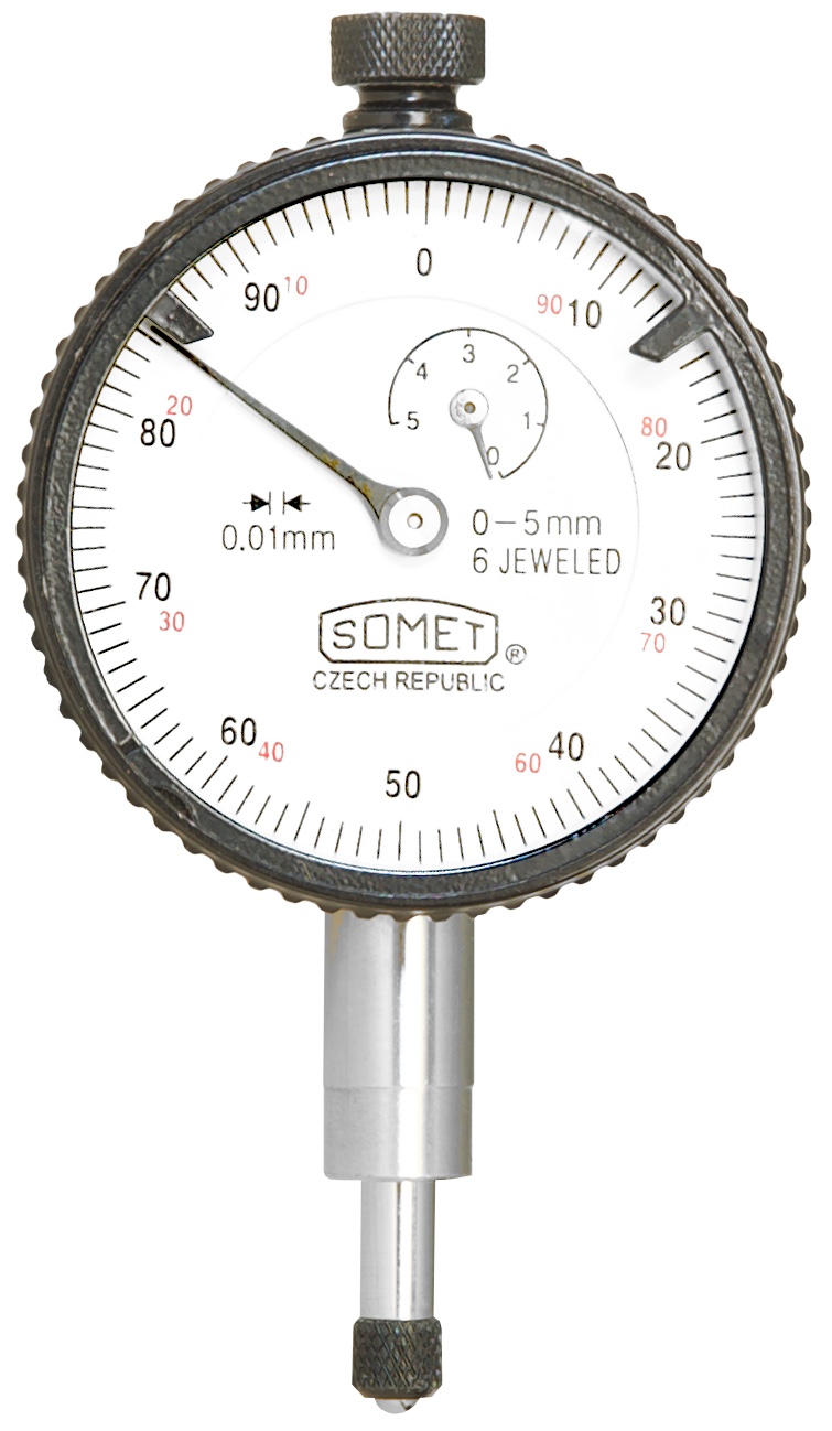 Úchylkoměr číselníkový 0-5/0,01 mm SOMET