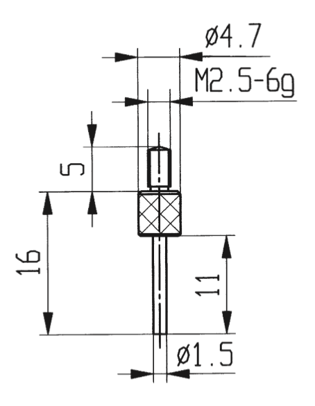 Dotek plochý pr. 1,5 mm L16 mm typ 573/14