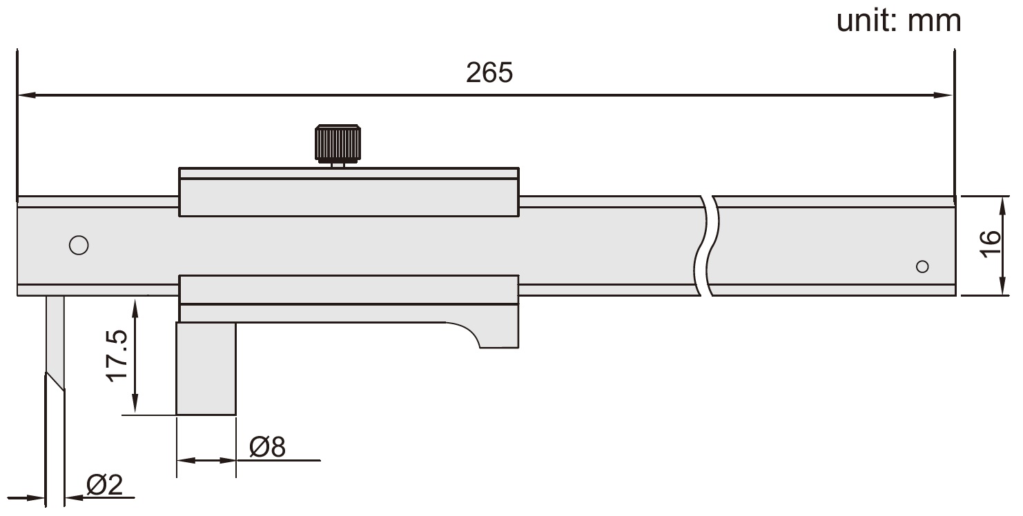 Posuvné měřítko rýsovací s noniem 0-200/0,1 mm ACCUD