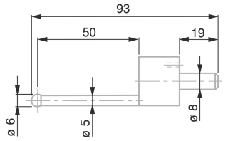 Dotek s kuličkou pr. 6 mm