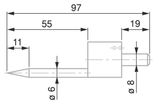 Dotek kuželový pr. 6 mm