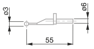 Dotek s kuličkou pr. 3 mm