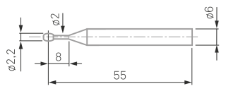 Dotek soudkový pr. 2,2 mm