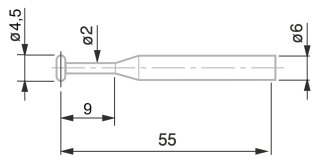 Dotek diskový pr. 4,5 mm