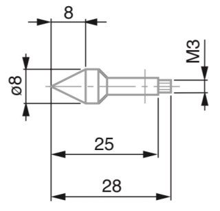 Dotek kuželový pr. 8 mm