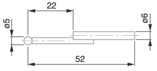 Dotek s kuličkou pr. 5 mm