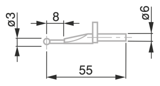 Dotek s kuličkou pr. 3 mm