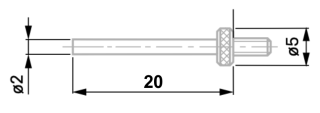 Dotek plochý pr. 2 mm L20 mm