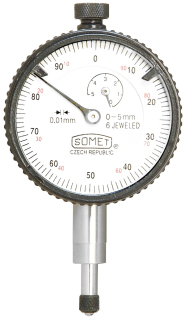 Úchylkoměr číselníkový 0-5/0,01 mm SOMET
