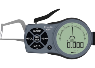 Tloušťkoměr s rameny digitální 0-10 mm Kroeplin K1R10
