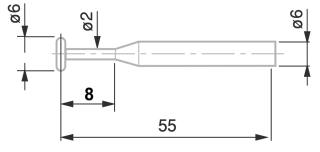 Dotek diskový pr. 6 mm